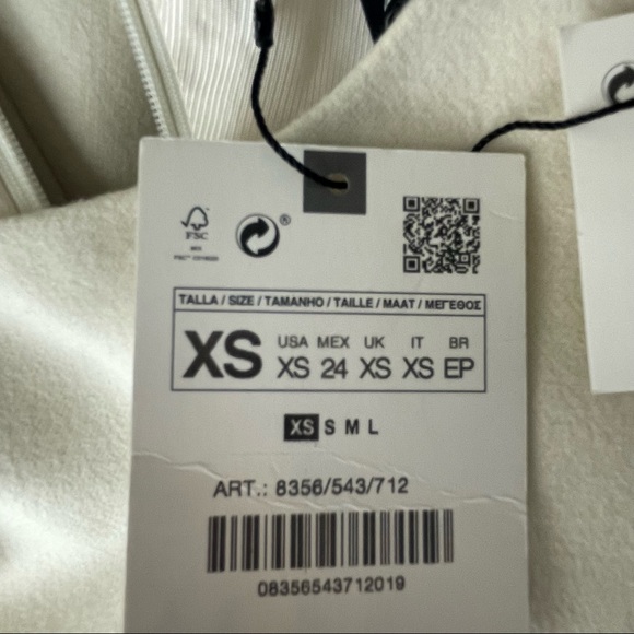 ZARA NWT WOMEN’S POCKET MINI SLEEVELESS DRESS CREAM WHITE EXTRA SMALL - Picture 7 of 11